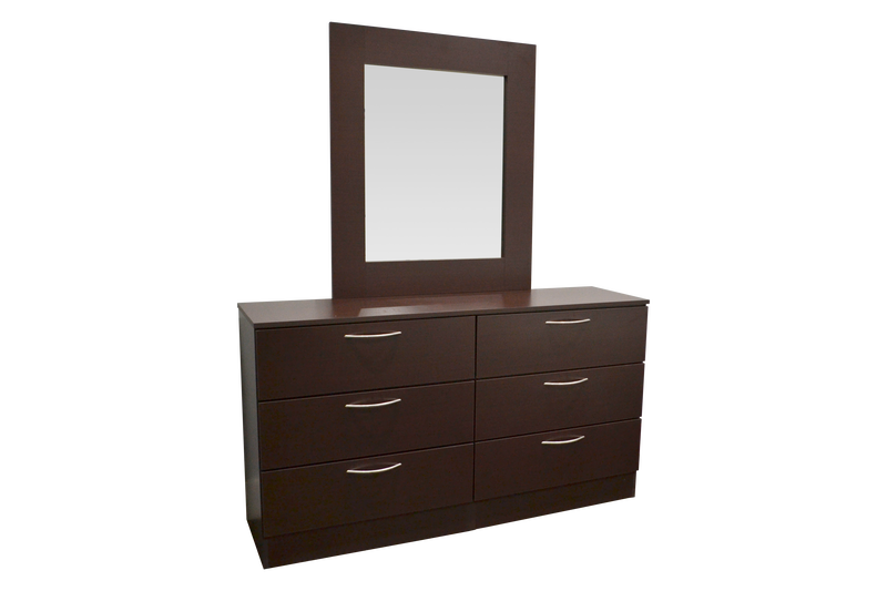 Allegro Dresser in Cappuccino Matte, with Optional Mirror