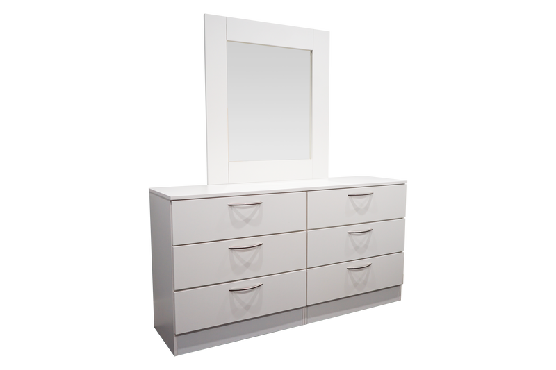 Allegro Dresser in White Matte, with Optional Mirror