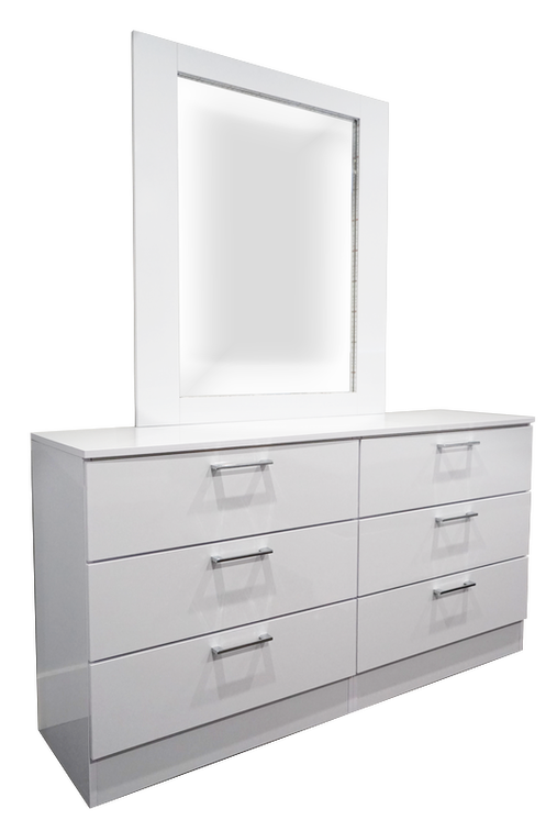 Barcelona Dresser in White Glossy, with Optional Mirror