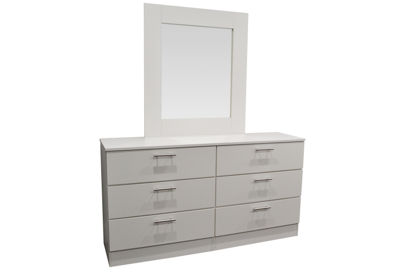 Tokyo Dresser in White Matte, with Optional Mirror
