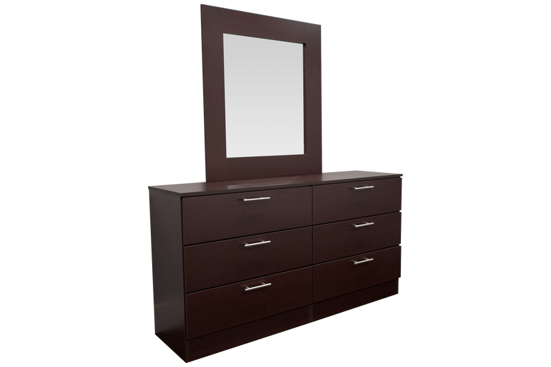 Tokyo Dresser in Cappuccino Matte, with Optional Mirror
